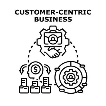 Customer centric business concept for development strategy Stock Illustration
