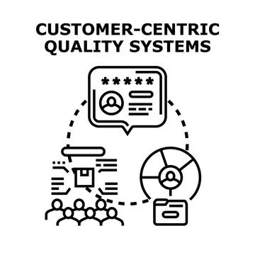 Customer centric quality systems building satisfaction strategy Ilustración de archivo