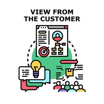 Customer centric strategy developing business experience concept Stock Illustration