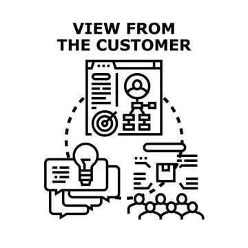 Customer centric strategy developing business experience concept Stock Illustration