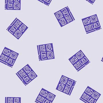 Customer chat bot glyph seamless pattern Stock Illustration