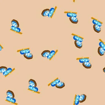 Customer chat bot isometric icon seamless pattern Illustrazione stock