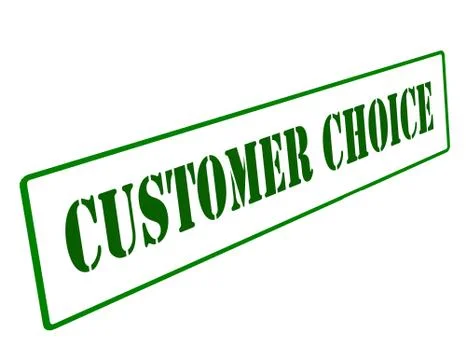 Customer choice Ilustración de archivo