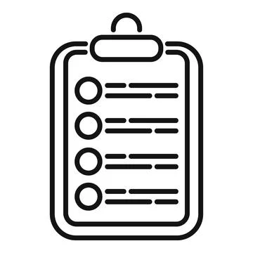 Customer clipboard icon outline vector. Crm data Stock Illustration
