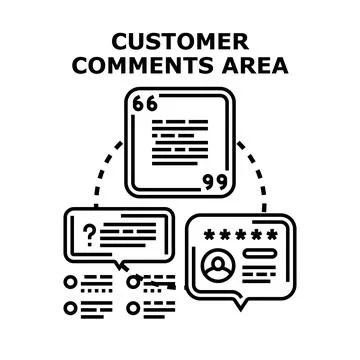 Customer comments area concept capturing feedback 库存插图