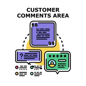 Customer comments area concept capturing feedback 库存插图