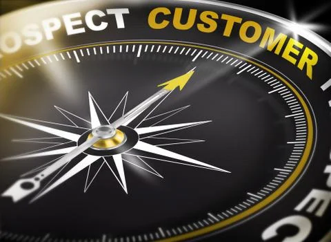 Customer compass Assurance Concept 3d Stock Illustration