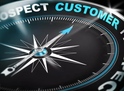 Customer compass Assurance Concept 3d Stock Illustration