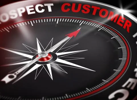 Customer compass Assurance Concept 3d Stock Illustration