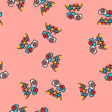 Customer complaints vector seamless pattern Stock Illustration