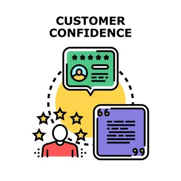 Customer confidence building through feedback and reviews Ilustración de archivo