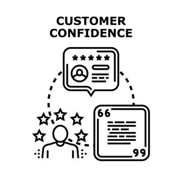 Customer confidence building through feedback and reviews Ilustración de archivo