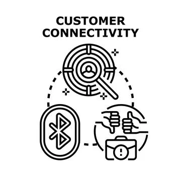 Customer connectivity concept vector illustration business strategy Stock Illustration