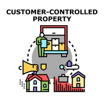 Customer controlled property concept vector illustration icon Stock Illustration