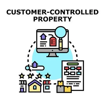Customer controlling property concept vector illustration Stock Illustration