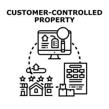 Customer controlling property concept vector illustration Stock Illustration
