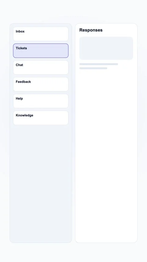 Customer Conversation Workspace Generic SaaS Interface Vertical Animation Stock Footage 345154220