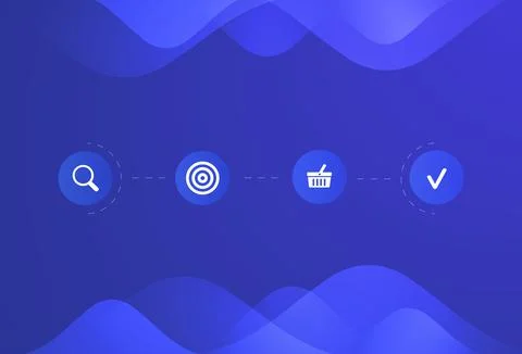 Customer Conversion Path concept. Inbound lead generation - digital marketing Stock Illustration