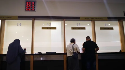 Customer counter service Stock Footage 105023152