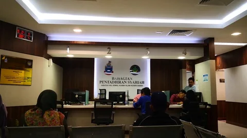 Customer counter service Stock Footage 105023169
