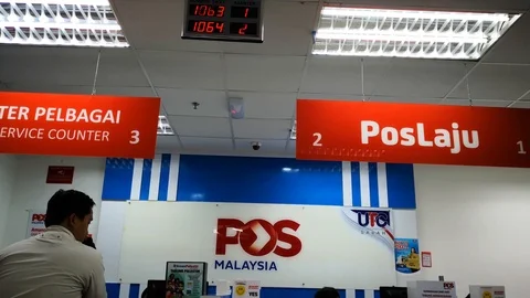 Customer counter service Stock Footage 105023322