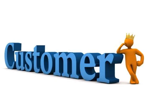 Customer with crown Stock Illustration