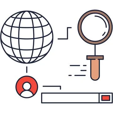 Customer data base mail development icon vector Stock Illustration