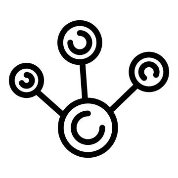 Customer data circle scheme icon, outline style Stock Illustration