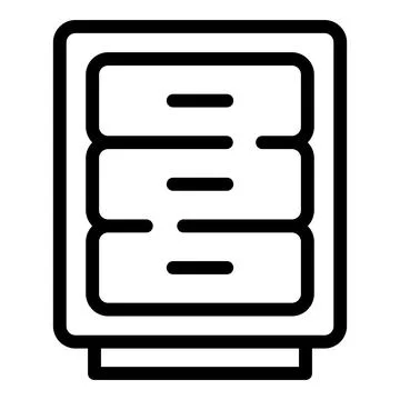 Customer data drawer icon, outline style イラスト素材