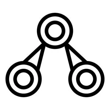 Customer data icon, outline style Stock Illustration