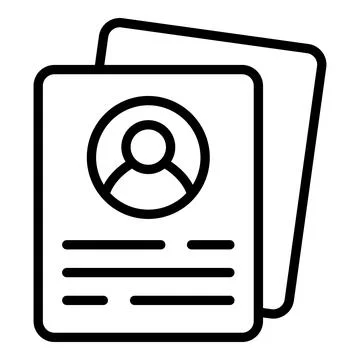 Customer data icon outline vector. Client profile Ilustración de archivo