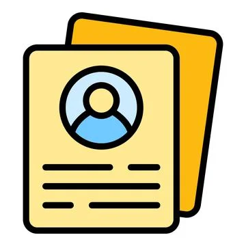 Customer data icon vector flat Stock Illustration
