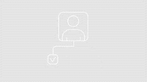 Customer data white line animation Stock Footage 300441140