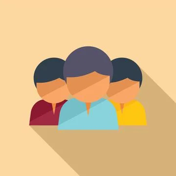 Customer database icon flat vector. Crm data Stock Illustration