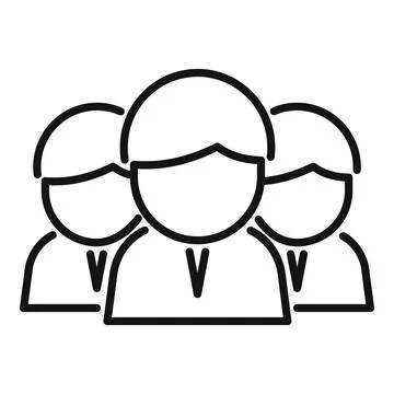 Customer database icon outline vector. Crm data Stock Illustration