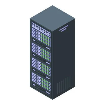 Customer database server infrastructure icon, isometric style イラスト素材