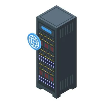 Customer database server stand icon, isometric style イラスト素材