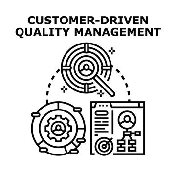 Customer driven quality management system development strategy Stock Illustration