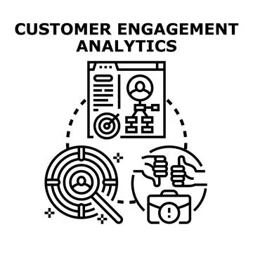 Customer engagement analytics for business strategy planning Stock Illustration