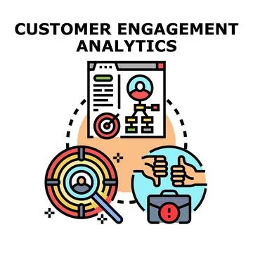 Customer engagement analytics for business strategy planning Stock Illustration