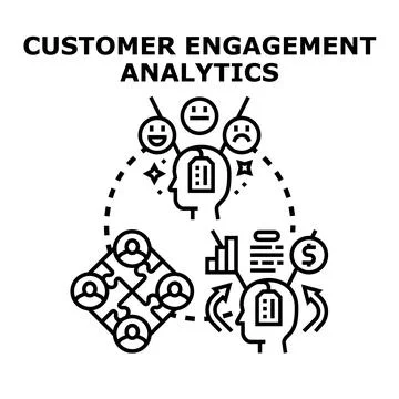 Customer engagement analytics optimizing user interaction experience Stock Illustration