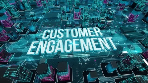 Customer engagement with digital technology concept Stock Footage 103185300
