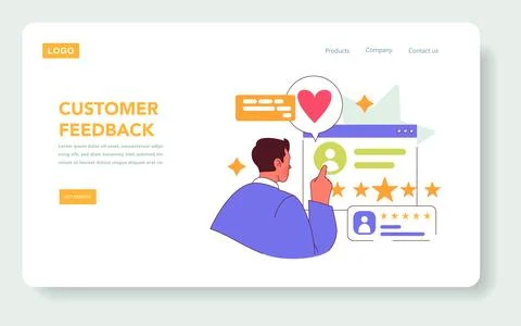 Customer Engagement. Flat Vector Illustration Ilustración de archivo