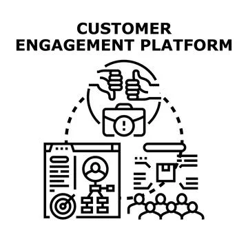 Customer engagement platform optimizing user experience strategy Stock Illustration