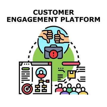 Customer engagement platform optimizing user experience strategy Stock Illustration
