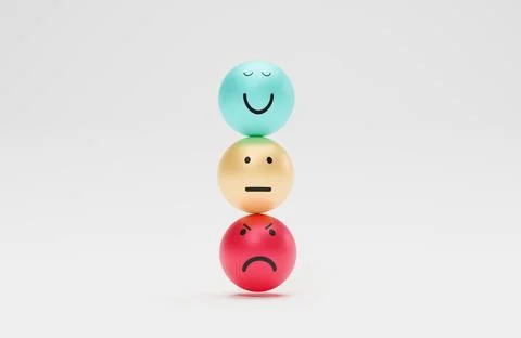 Customer evaluation indicator rating print screen on ball since low to high.. Stock Photos