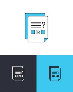 Customer Experience and Survey Form Icon Stock Illustration