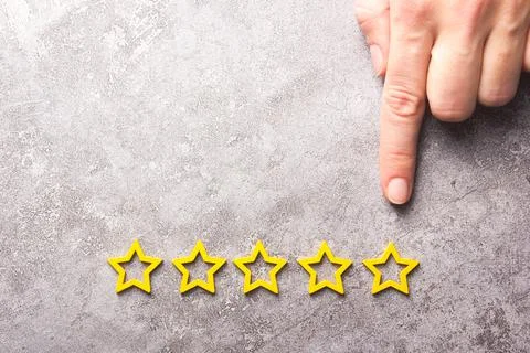Customer Experience Concept, Best Excellent Services Rating for Satisfaction Stock Photos