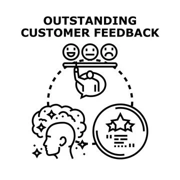 Customer experience excellent feedback rating concept Stock Illustration