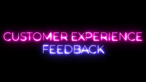 Customer Experience Feedback Neon Animation Stock Footage 287407275
